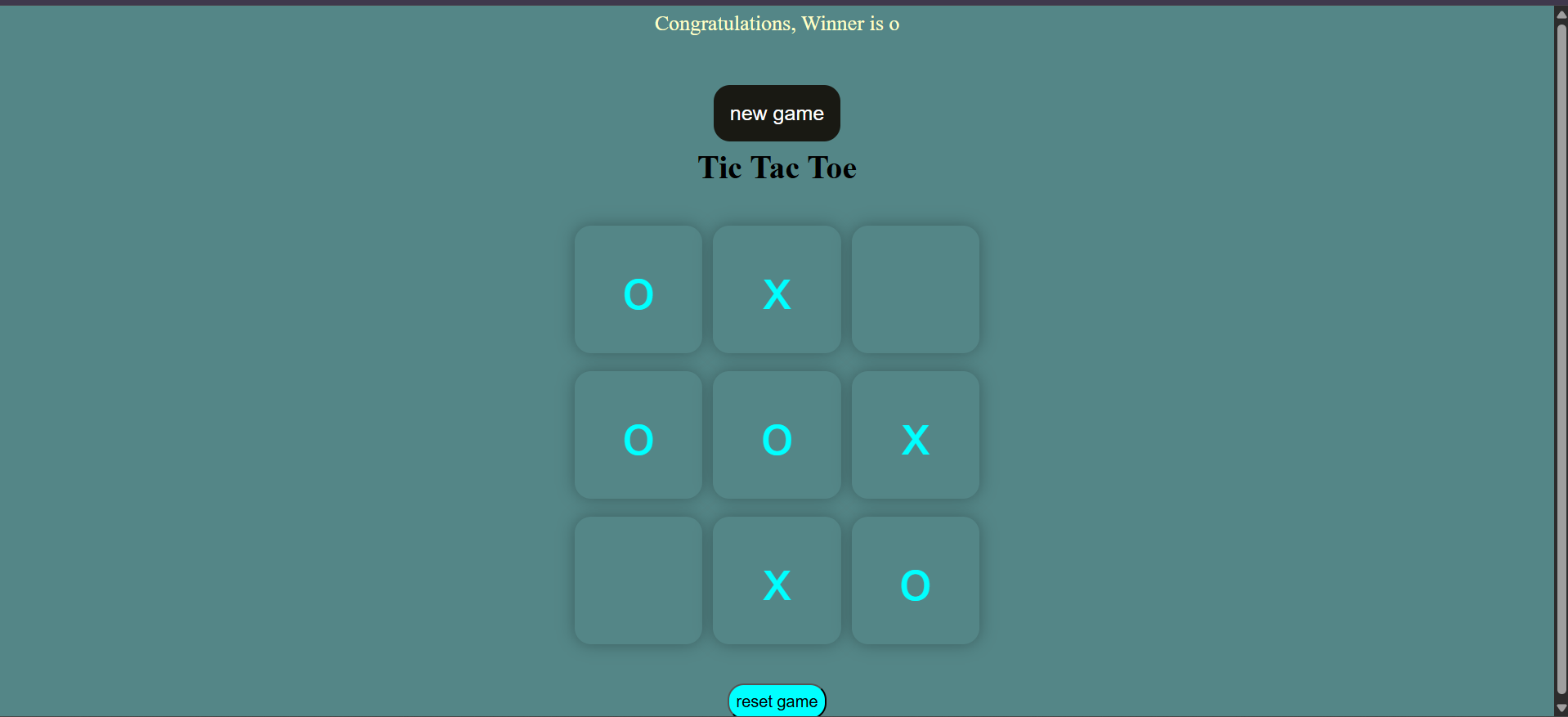 Winner Screen